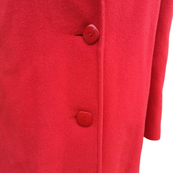 Sz 14 Wool Blend Long Coat - Irving Posluns - Vintage (4627 - Picture 3 of 11